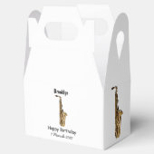 Saxophone cartoon bedankdoosjes (Geopend)