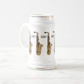 Saxophone cartoon bierpul (Voorkant links)