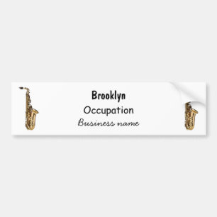 Saxophone cartoon bumpersticker