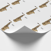 Saxophone cartoon cadeaupapier (Hoek)