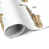 Saxophone cartoon cadeaupapier (Rol Hoek)