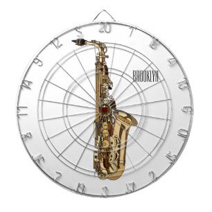 Saxophone cartoon dartbord