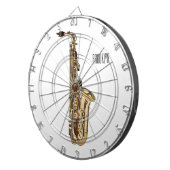 Saxophone cartoon dartbord (Voorkant Rechts)