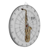 Saxophone cartoon dartbord (Voorkant Links)