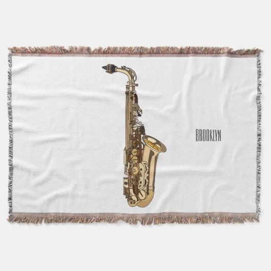Saxophone cartoon deken (Voorkant)