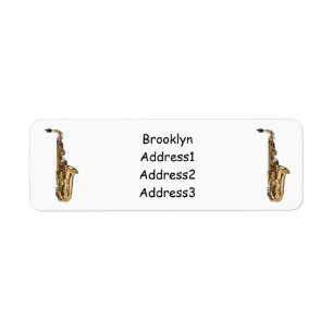 Saxophone cartoon etiket