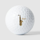 Saxophone cartoon golfballen (Voorkant)
