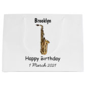 Saxophone cartoon groot cadeauzakje (Voorkant)