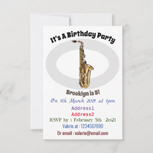 Saxophone cartoon kaart