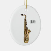 Saxophone cartoon keramisch ornament (Rechts)