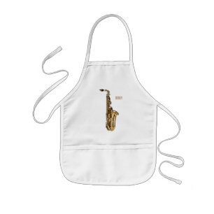 Saxophone cartoon kinder schort