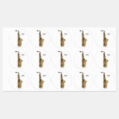 Saxophone cartoon labels (Vel)
