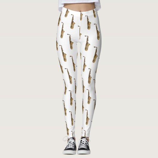 Saxophone cartoon leggings (Voorkant)