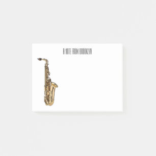 Saxophone cartoon post-it® notes