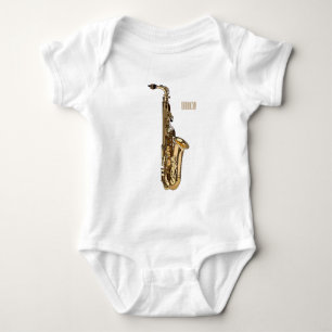 Saxophone cartoon romper