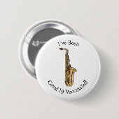 Saxophone cartoon ronde button 5,7 cm (Voorkant /achterkant)