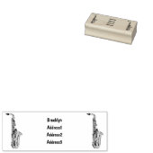 Saxophone cartoon rubberstempel (Gestempeld)