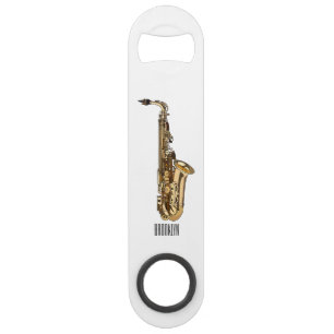 Saxophone cartoon speed flessenopener