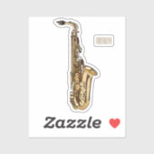 Saxophone cartoon sticker (Vel)