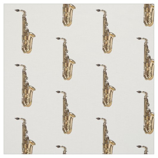 Saxophone cartoon stof (Swatch)