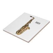 Saxophone cartoon tegeltje (Zijkant)