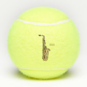 Saxophone cartoon tennisballen (Achterkant)