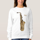 Saxophone cartoon trui (Voorkant)