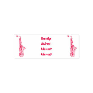 Saxophone cartoon  zelfinktende stempel