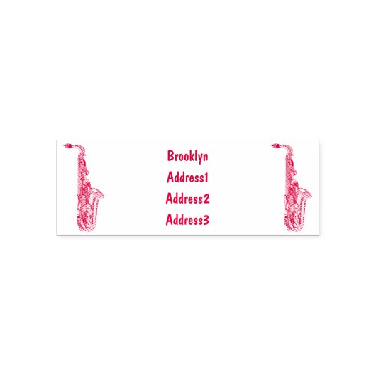 Saxophone cartoon zelfinktende stempel (Design)