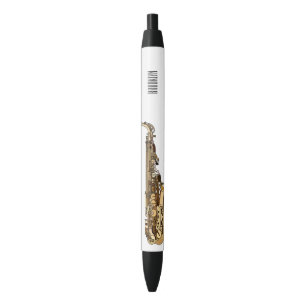 Saxophone cartoon zwarte inkt pen