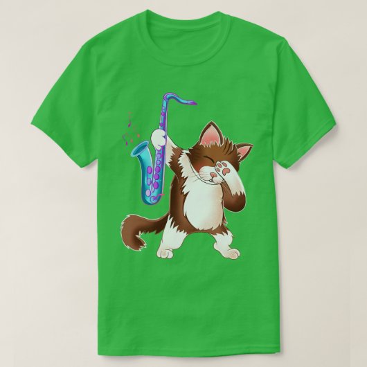 Saxophone Cat T-shirt (Design voorkant)