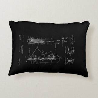 Saxophone "chalk style" Patenttekening Decoratief Kussen