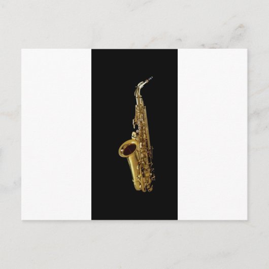 Saxophone Charcoal Background ~ Sax Briefkaart (Voorkant)
