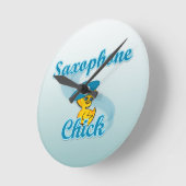 Saxophone Chick 3 Ronde Klok (Hoek)