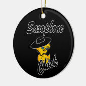 Saxophone Chick #4 Keramisch Ornament (Links)