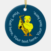 Saxophone Chick Keramisch Ornament (Voorkant)