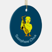 Saxophone Chick Keramisch Ornament (Rechts)