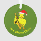 Saxophone Chick Ornament (achterkant)