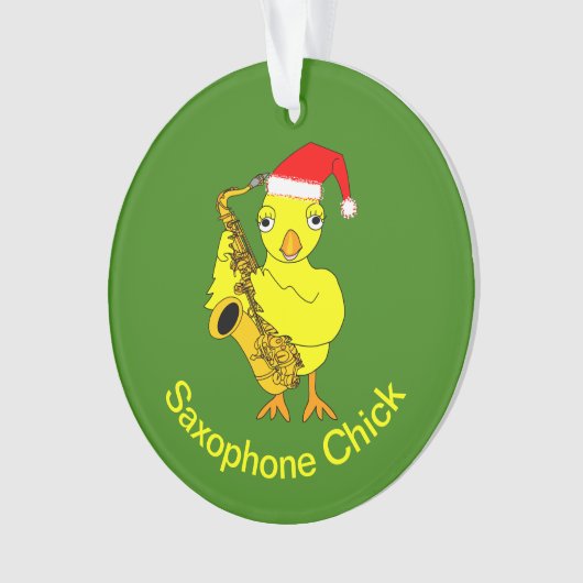 Saxophone Chick Ornament (voorkant)