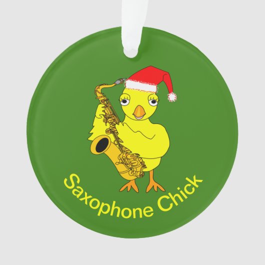 Saxophone Chick Ornament (voorkant)