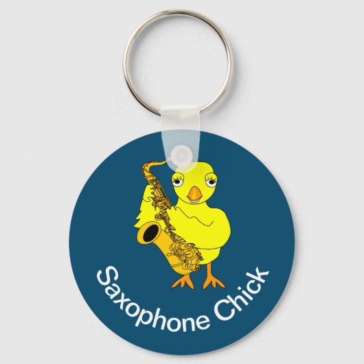 Saxophone Chick Sleutelhanger (Voorkant)