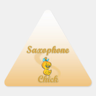 Saxophone Chick Sticker