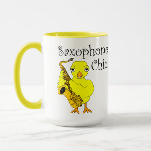 Saxophone Chick Text Mok