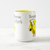 Saxophone Chick Text Mok (Midden)