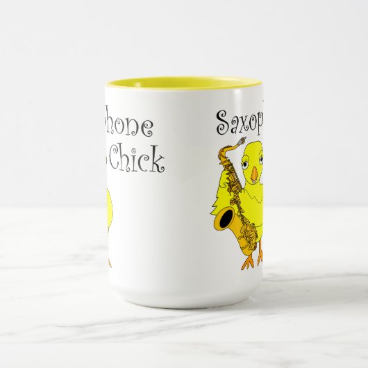 Saxophone Chick Text Mok (Midden)