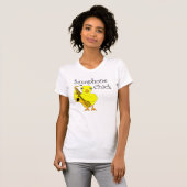 Saxophone Chick Text T-shirt (Voorkant volledig)