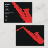 Saxophone - Chubby Visitekaartje (Voorkant / Achterkant)