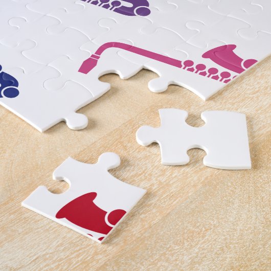 Saxophone Colorful Fun Array Music Legpuzzel (Zijkant)