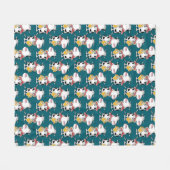 Saxophone Cow Fleece Deken (Voorkant (Horizontaal))