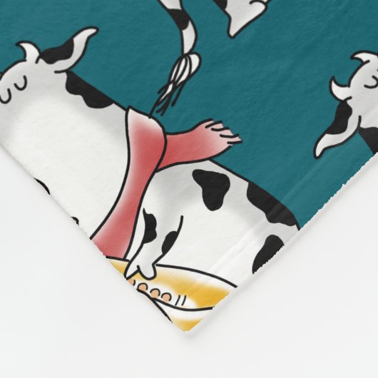 Saxophone Cow Fleece Deken (Hoek)
